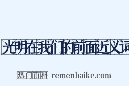 光明在我们的前面近义词是什么意思的图片